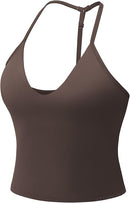 CoreFlex Women's Impact Halter Tank Top with Built-In Bra for Yoga & Fitness
