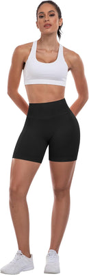 Women’s High Waisted Seamless Scrunch Butt Workout Shorts for Gym & Yoga