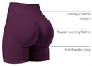 Women’s 4.5" Impact Scrunch Butt Workout Shorts High Rise Seamless Black Cherry