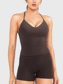 CoreFlex Women's Impact Halter Tank Top with Built-In Bra for Yoga & Fitness