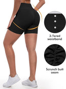 Women’s High Waisted Seamless Scrunch Butt Workout Shorts for Gym & Yoga
