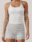 Women’s Twist Back Workout Tank Top with Built-In Bra Seamless Scoop Neck