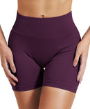 Women’s 4.5" Impact Scrunch Butt Workout Shorts High Rise Seamless Black Cherry
